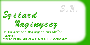 szilard maginyecz business card